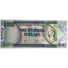 GUYANA 2009 . ONE 100 HUNDRED DOLLARS BANKNOTE